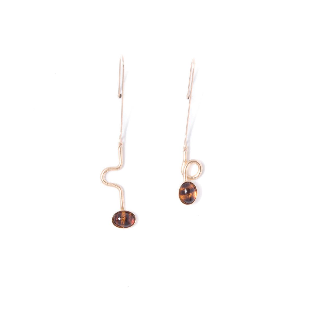 Tortoise Contour Drop Earrings