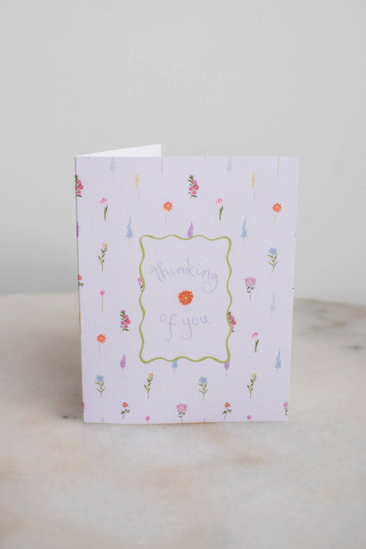 Thinking of You Lilac Flower Card