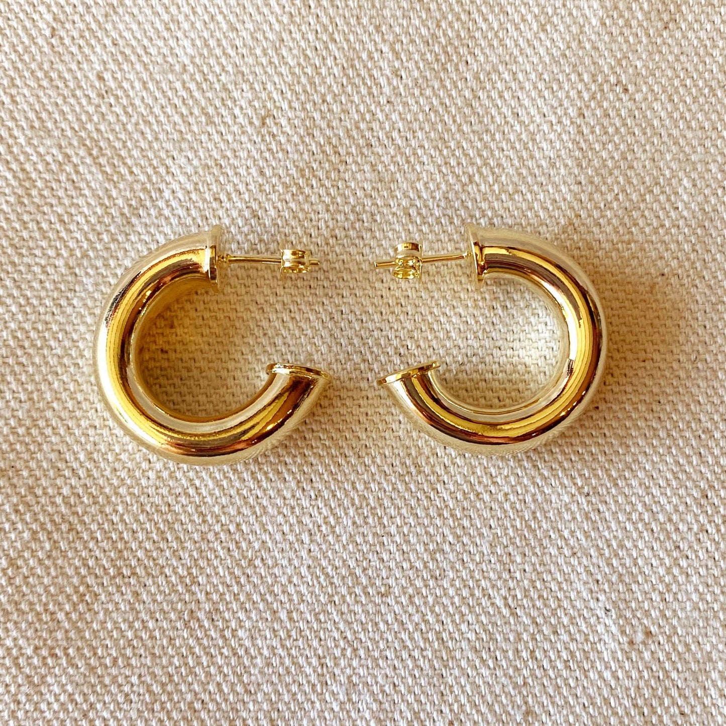 18k Gold Filled Chubby C-Hoop Earrings
