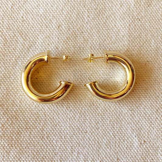 18k Gold Filled Chubby C-Hoop Earrings