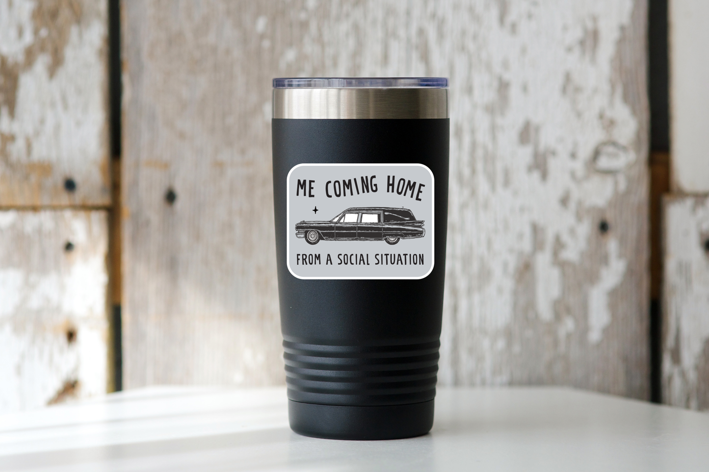 Me Coming Home Sticker - spooky, halloween, anxiety, fall