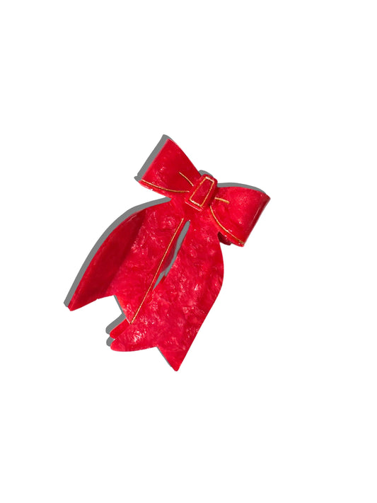 Hand-painted Eco-Friendly Hair Claw Clip | Festive Bow