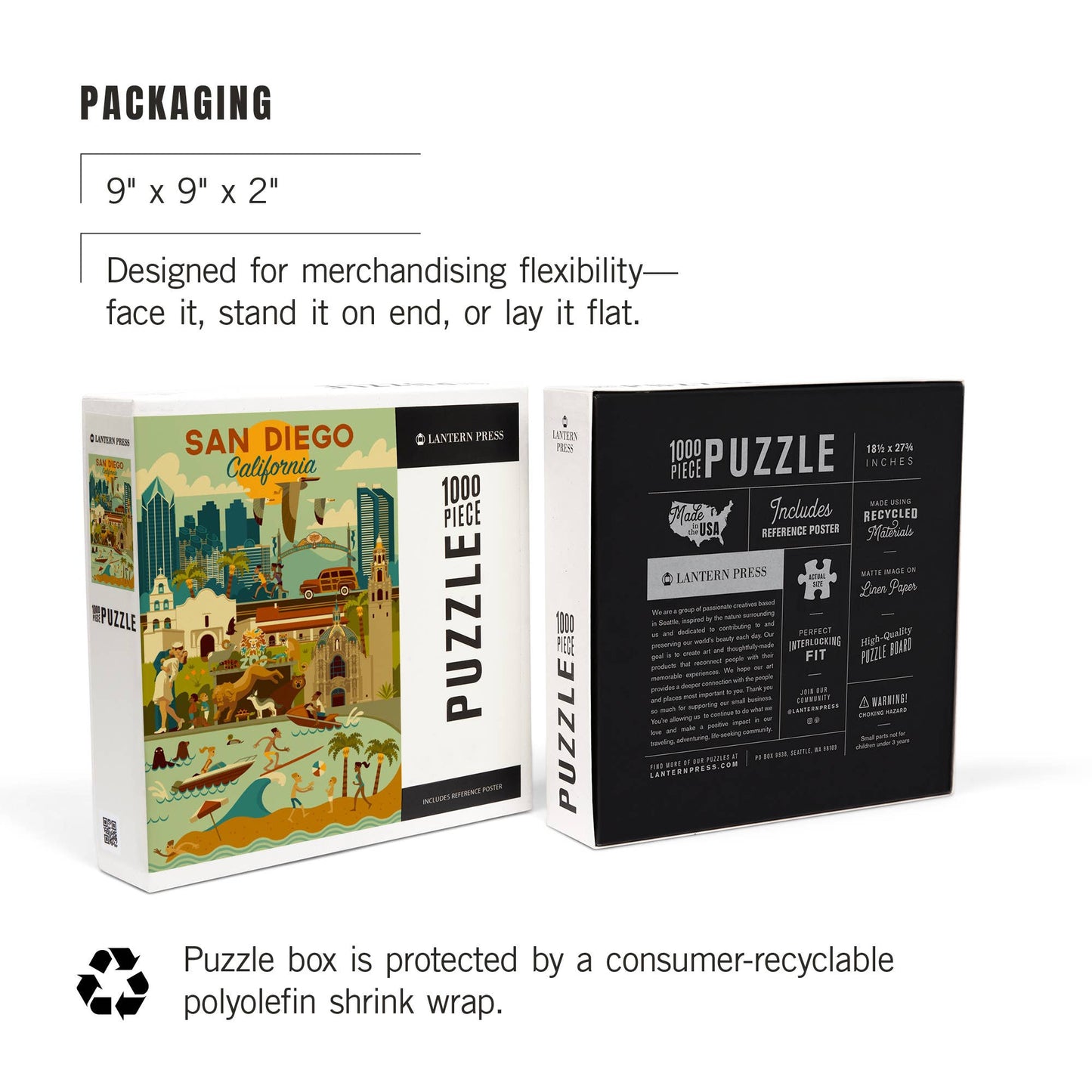 1000 PIECE PUZZLE San Diego, California, Geometric