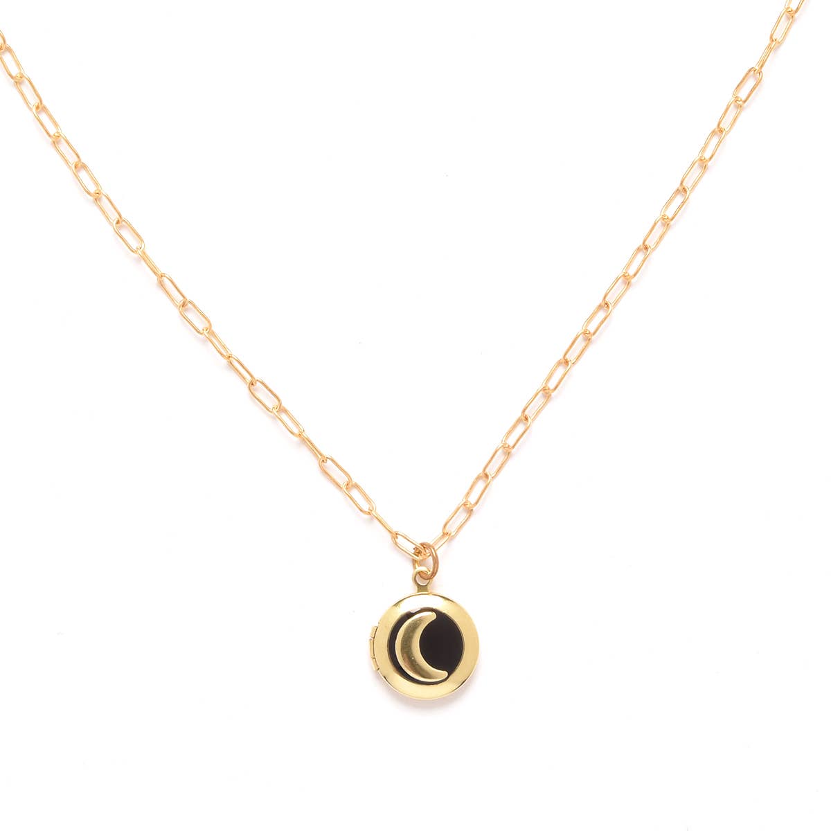 Moon Locket Necklace