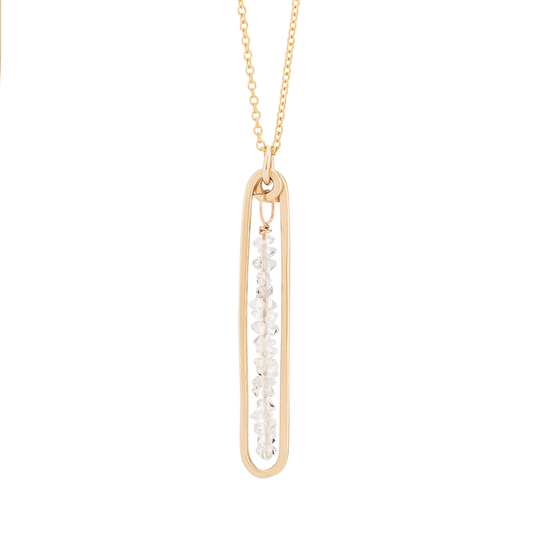 Lyric | Gold Filled Handmade Necklace | Herkimer Diamonds: 18"