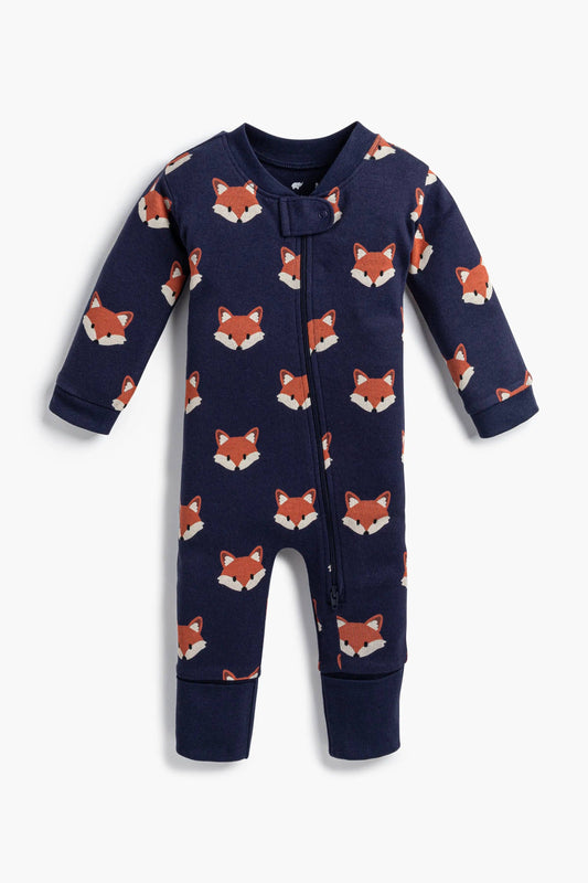 One-Piece Baby Pajamas_Fox Friends: Unisex / Fox Friends / 0-3m