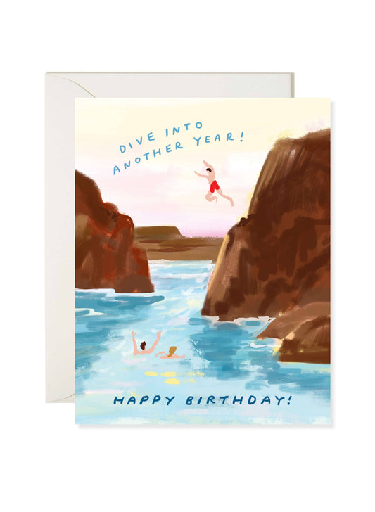 Dive Into Another Year Greeting Card