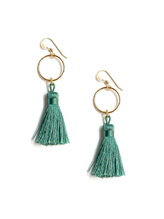 Josh Earrings | Gold | Peacock