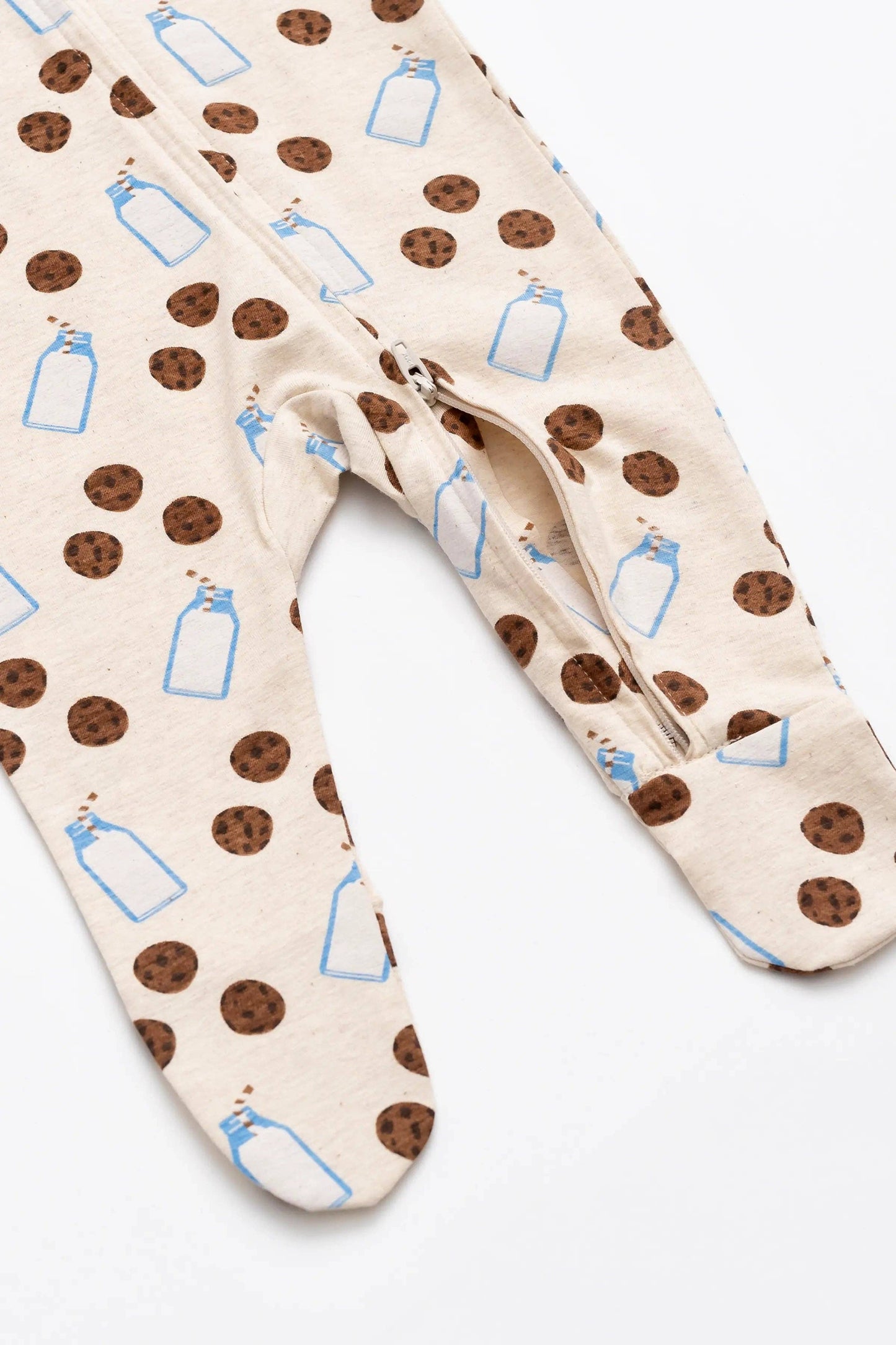 Zipper One-Piece_Cookies + Milk: Unisex / Cookies + Milk / 3-6m
