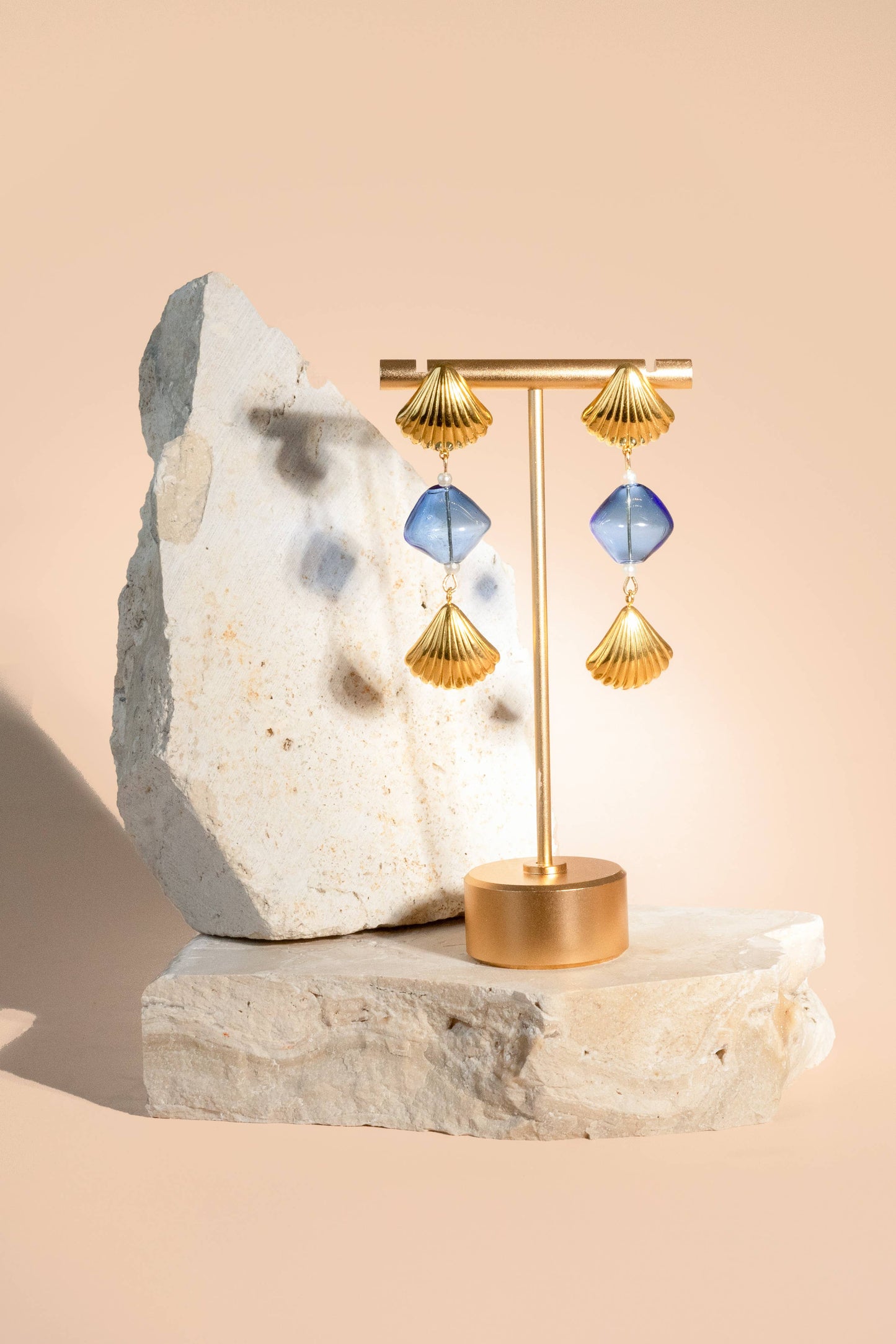 Under the Boardwalk Earrings - 18K Gold Plated: Green