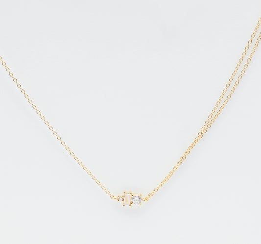 Josephine Double Gold Chain Necklace