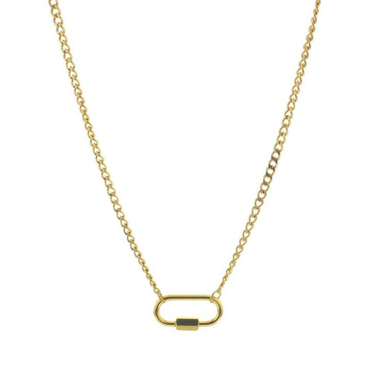 Gold Charm Carabiner Chain