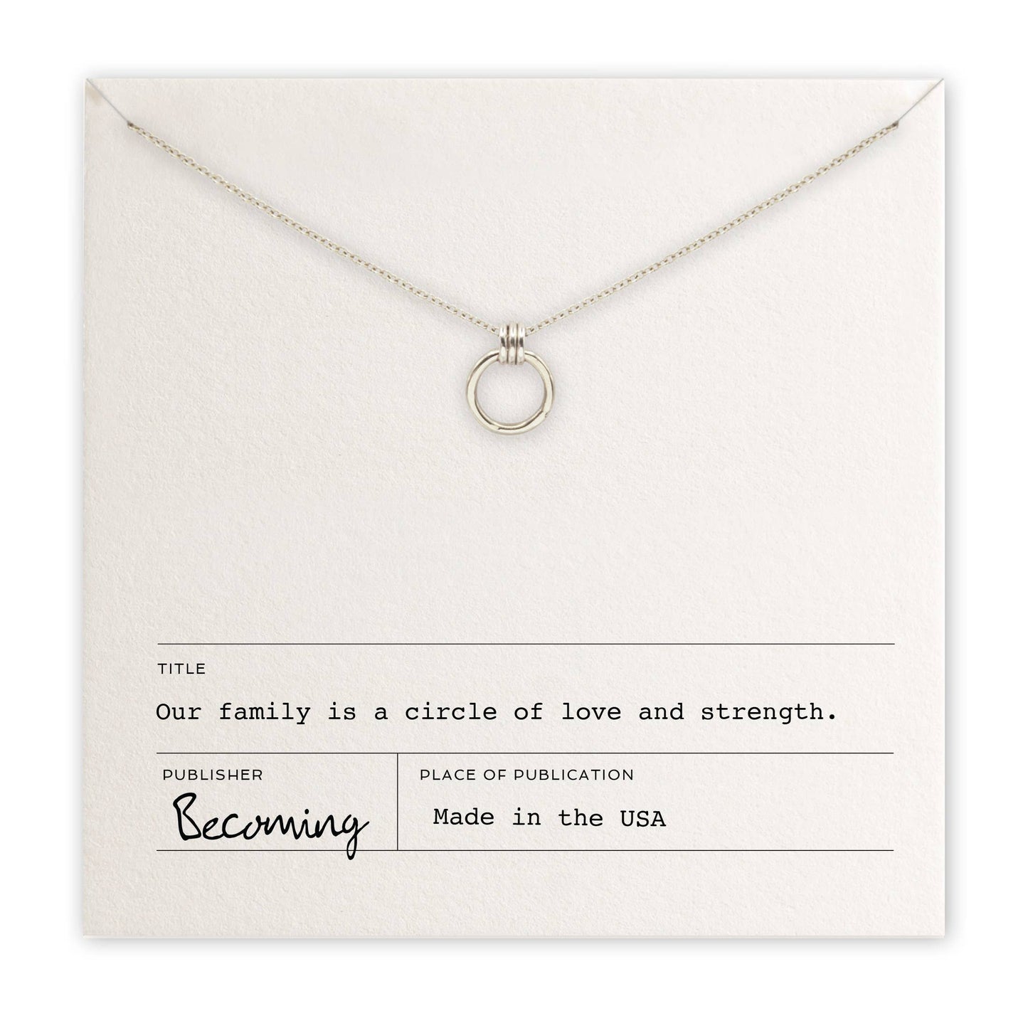 Family Circle Necklace | Sterling Silver