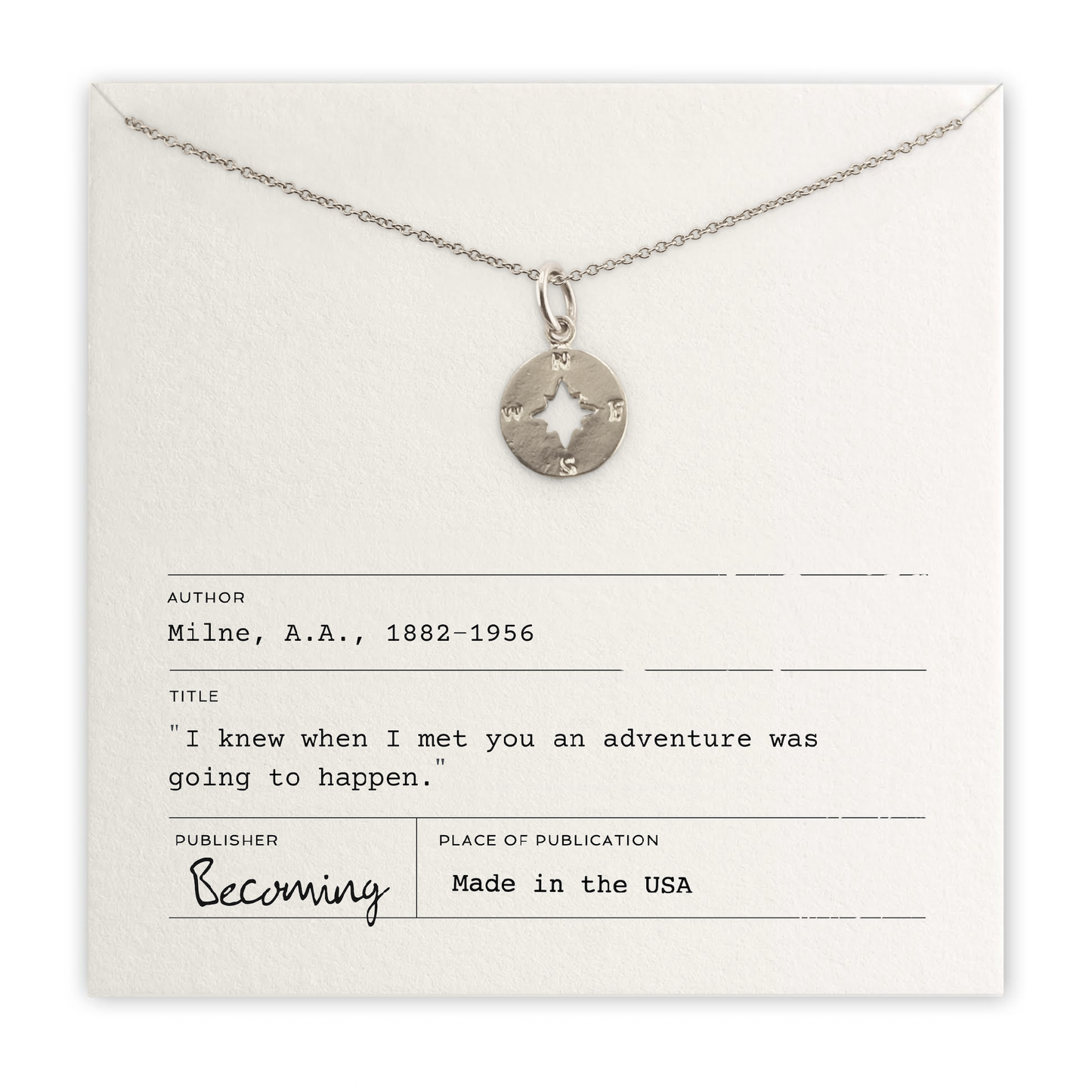 Friendship Adventure Necklace: Sterling Silver