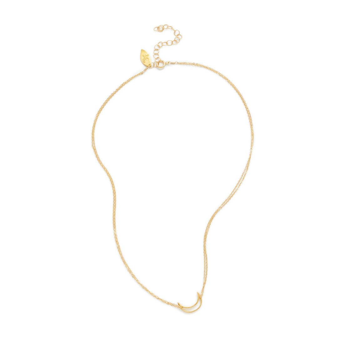 Luna (crescent moon) Necklace: Gold