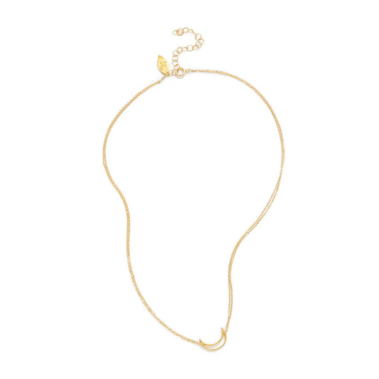Luna (crescent moon) Necklace: Gold
