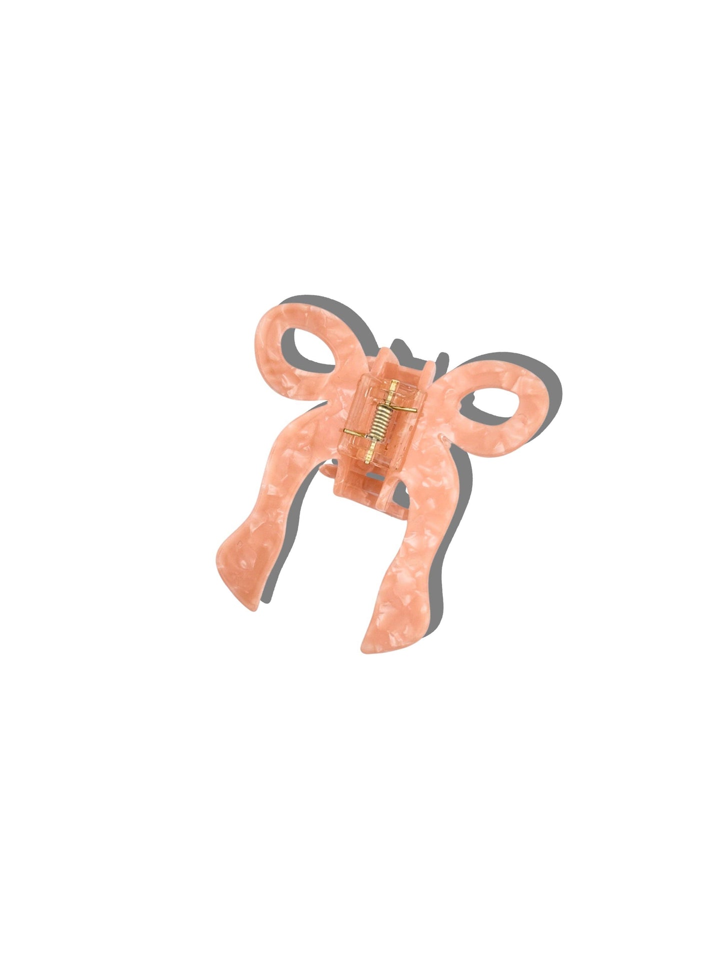 Hand-painted Coquette Bow Claw Hair Clip | Eco-Friendly: Red Plaid