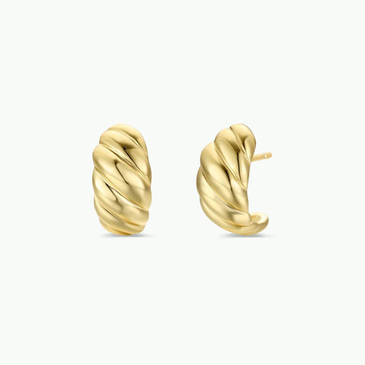 Golden Hoops- Swirl