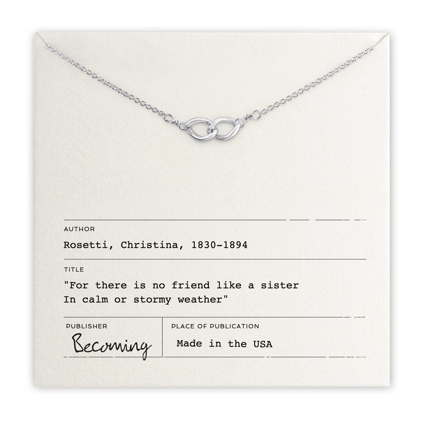 Sisters Links Necklace | Sterling Silver