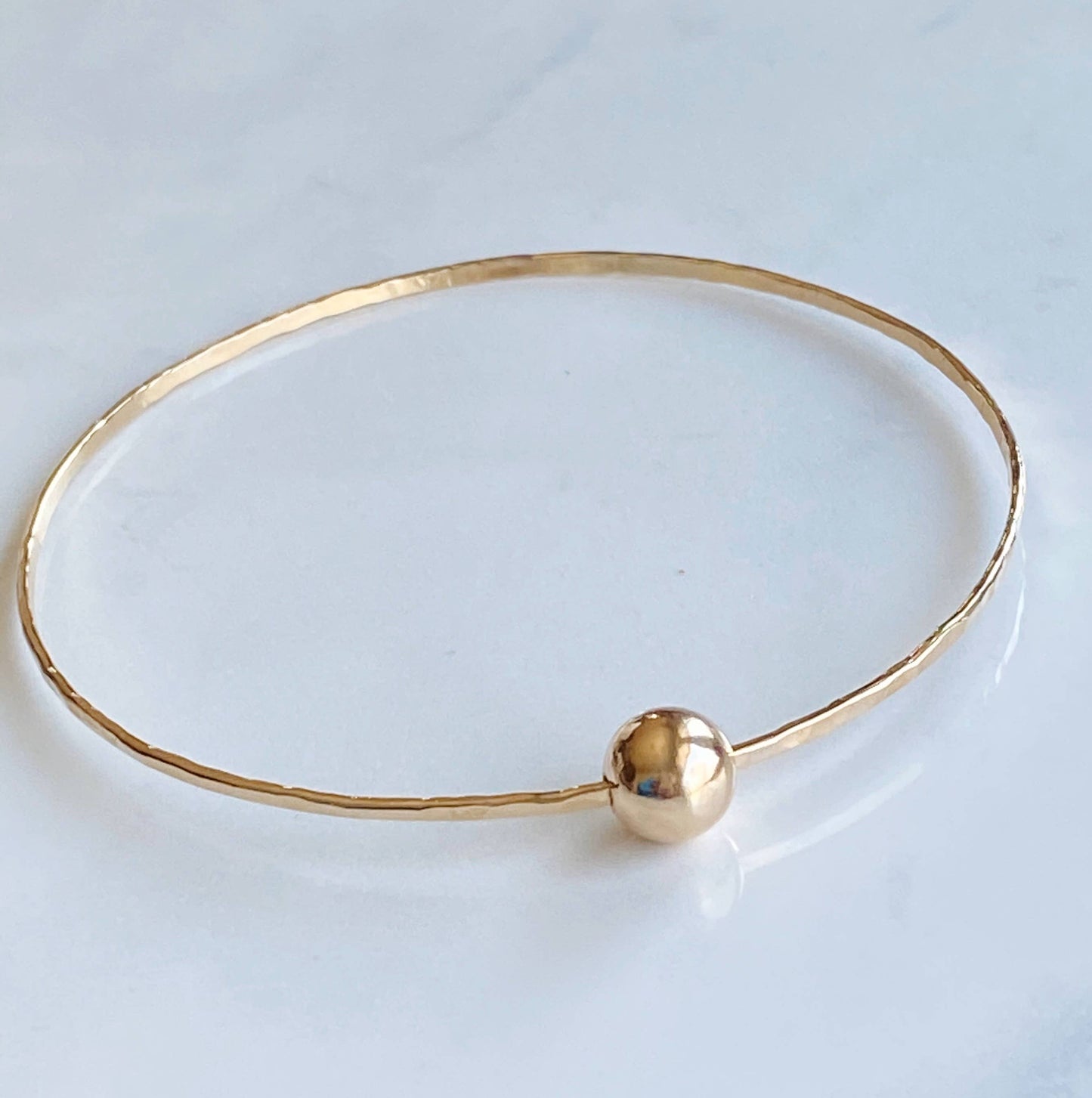 Modern Gold Ball Bangle