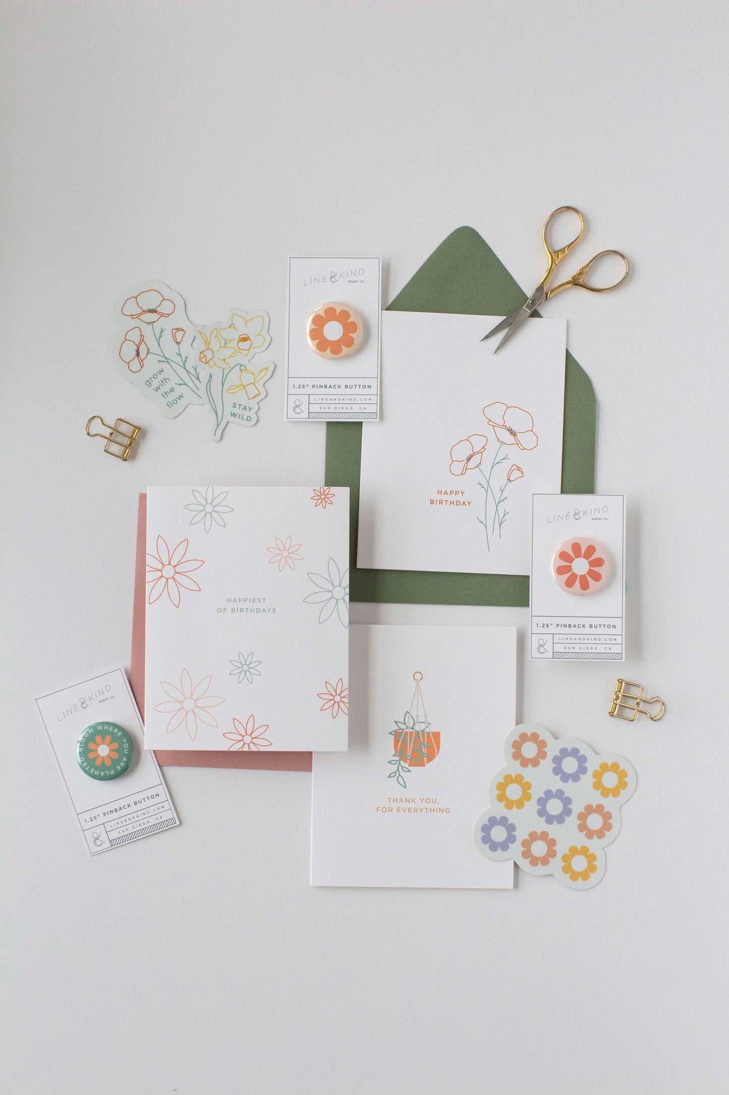 Poppies Flower Birthday Card