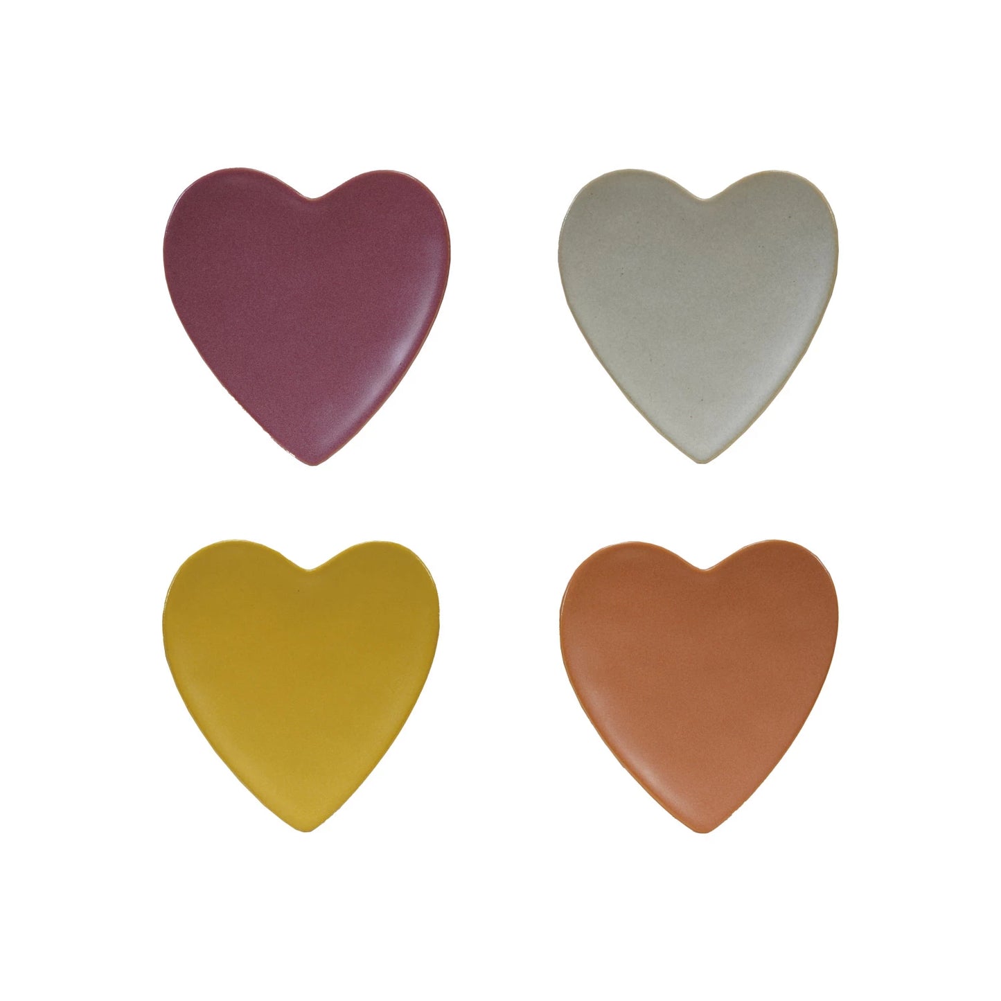 Stoneware Heart Shaped Dish | Mustard