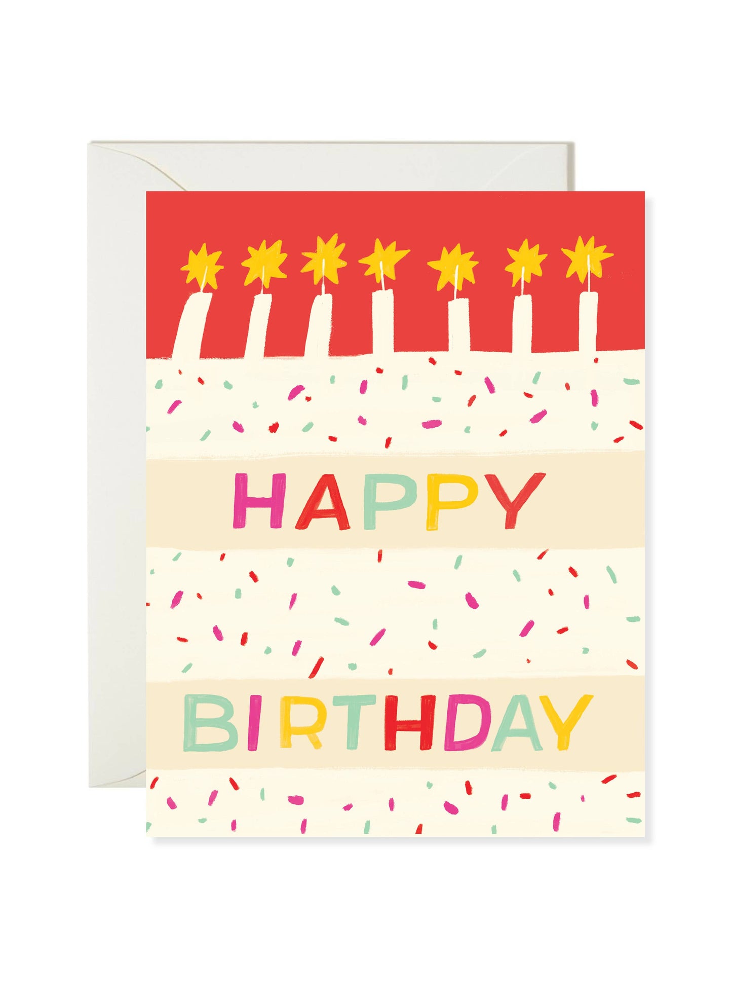 Birthday Cake – Colorful Cake Happy Birthday Card
