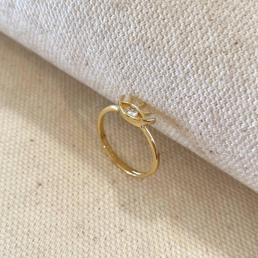 18k Gold Filled Dainty Eye Ring | 7
