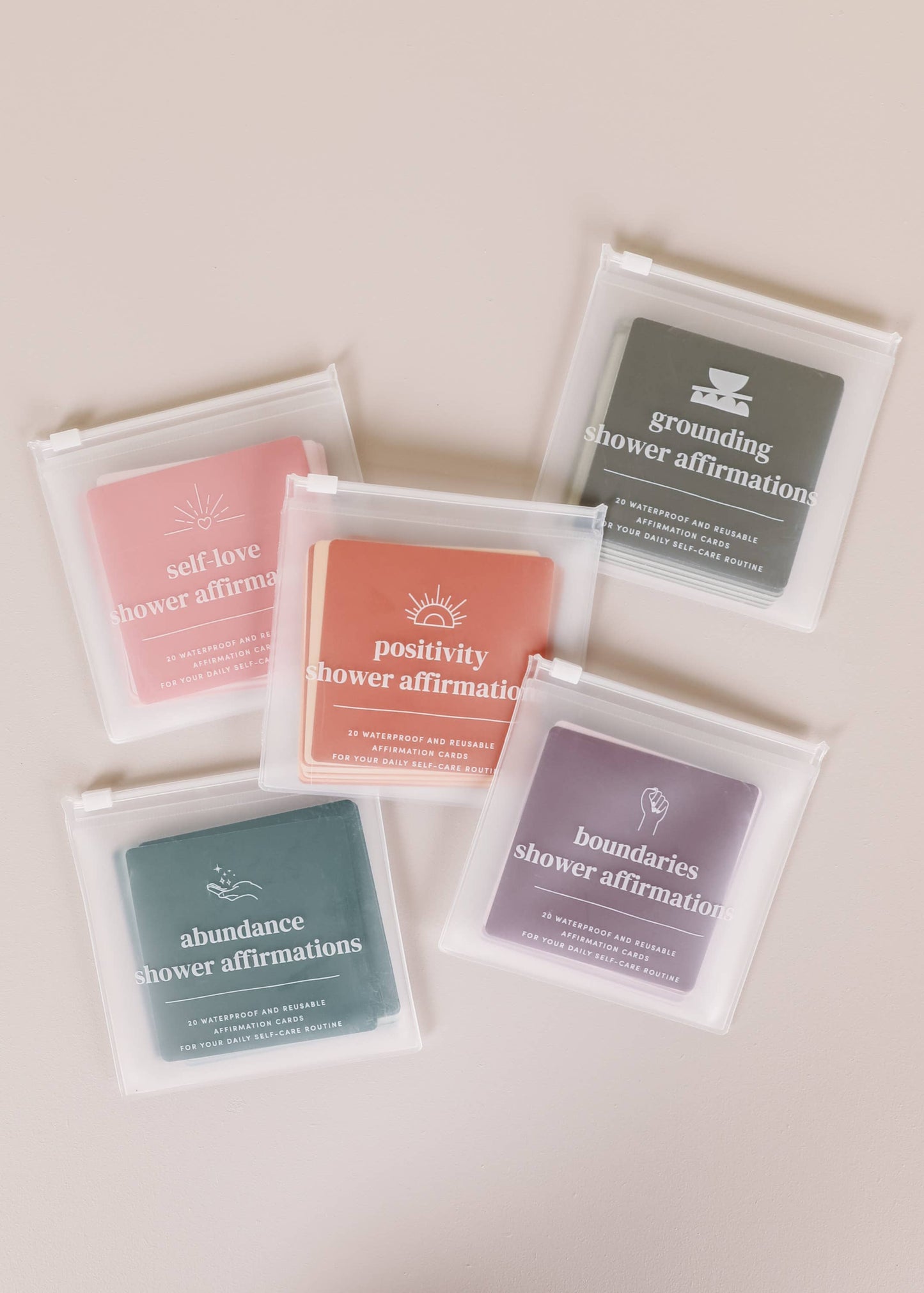 Shower Affirmation™ Display Cards - Grounding