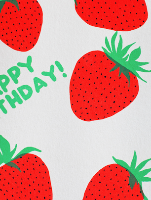BIRTHDAY BERRIES GREETING CARD