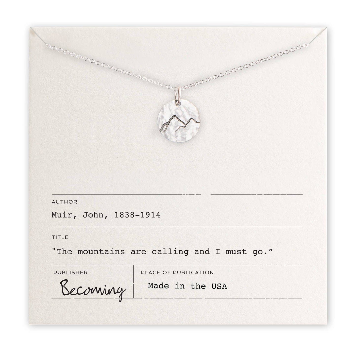 Mountains Are Calling Necklace | Sterling Silver