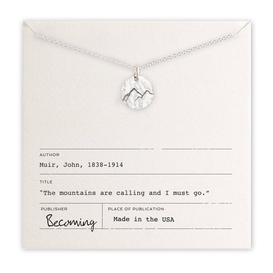 Mountains Are Calling Necklace | Sterling Silver