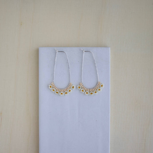 Daisy Chain Loops | Sterling Silver | Antique Cream