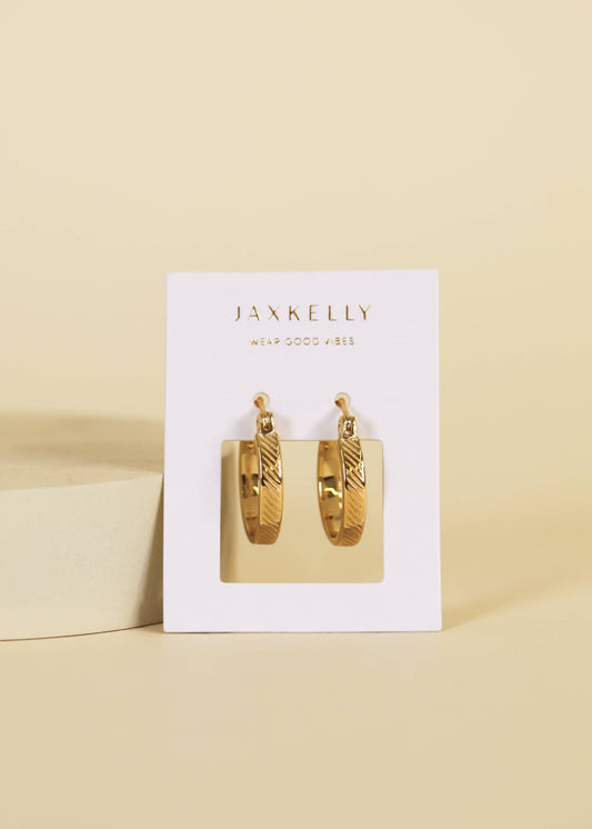 Gold Hoop - Textured - Earring
