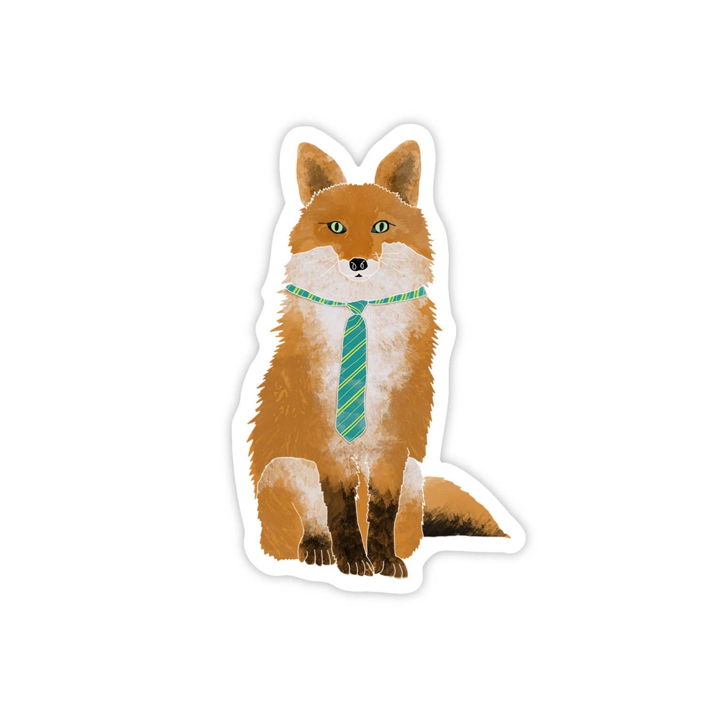 Fox in Tie Sticker