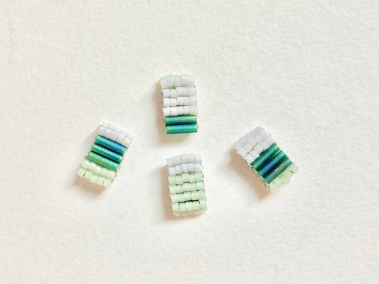 Palette Pendant - Minimal Unique Seed Bead Necklace: Oasis