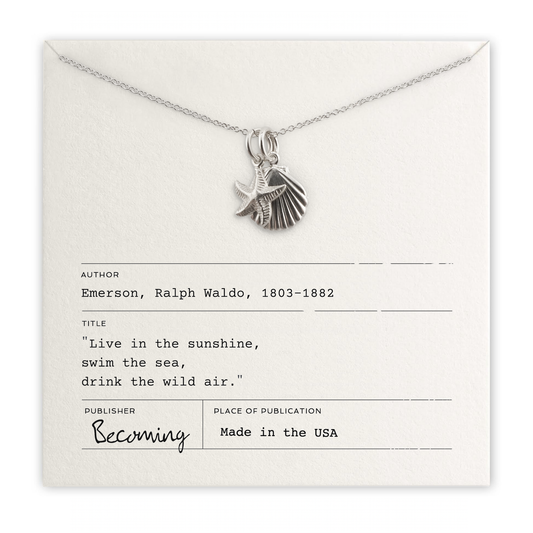 Swim the Sea Necklace: Sterling Silver