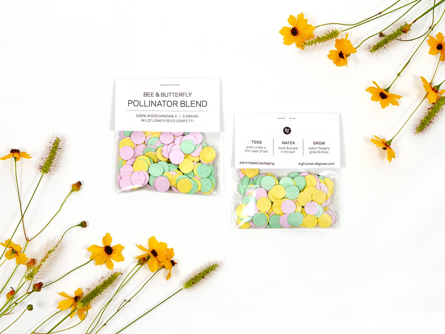 Wildflower Seed Confetti - Lemon/Mint/Pink
