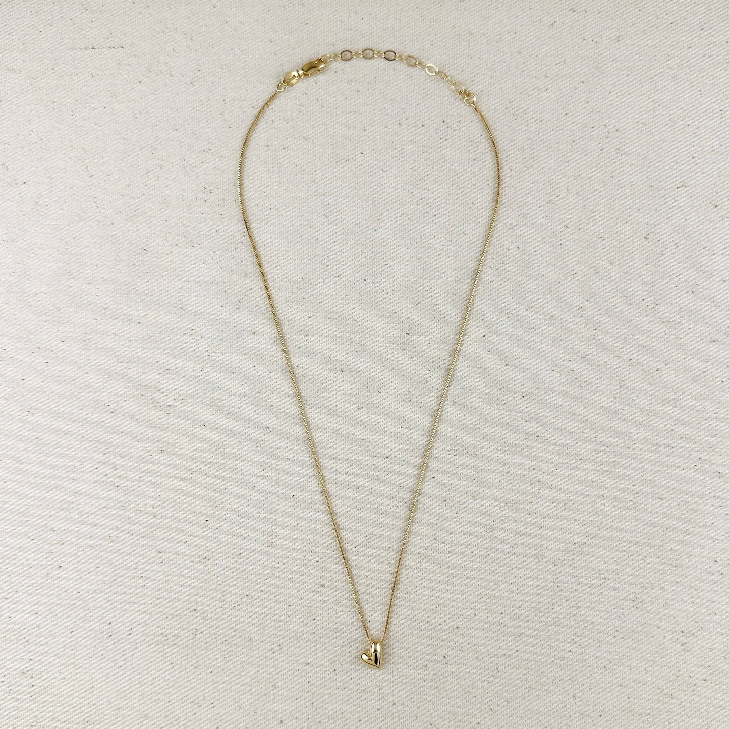 18k Gold Filled Uneven Heart Necklace