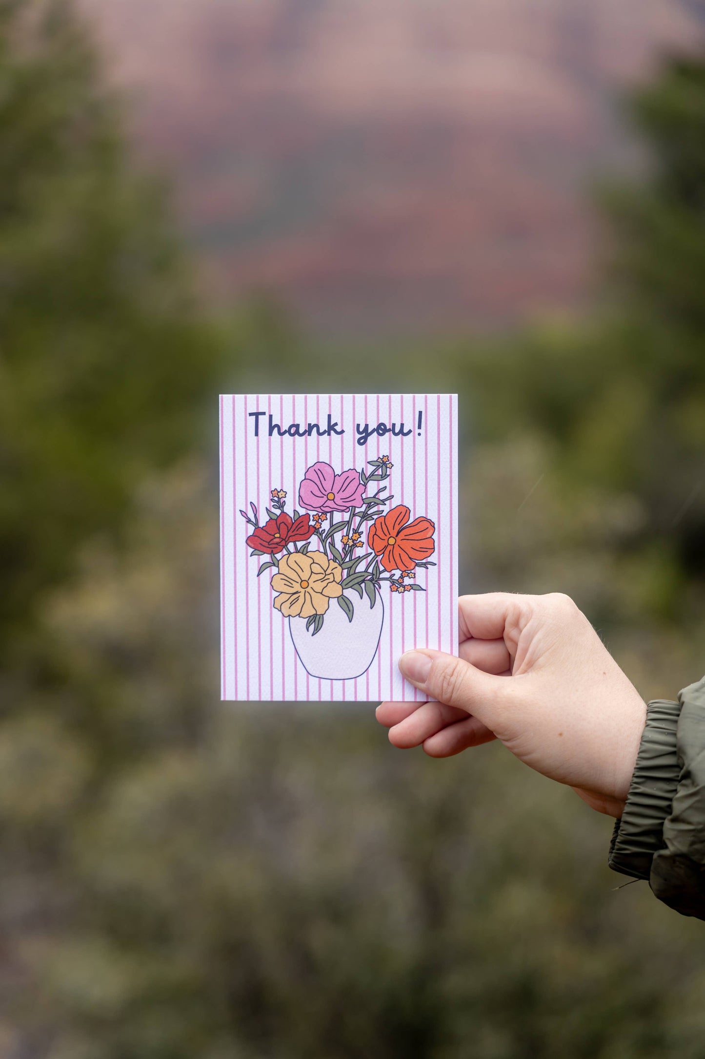 Thank You Stripe Flower Bouquet