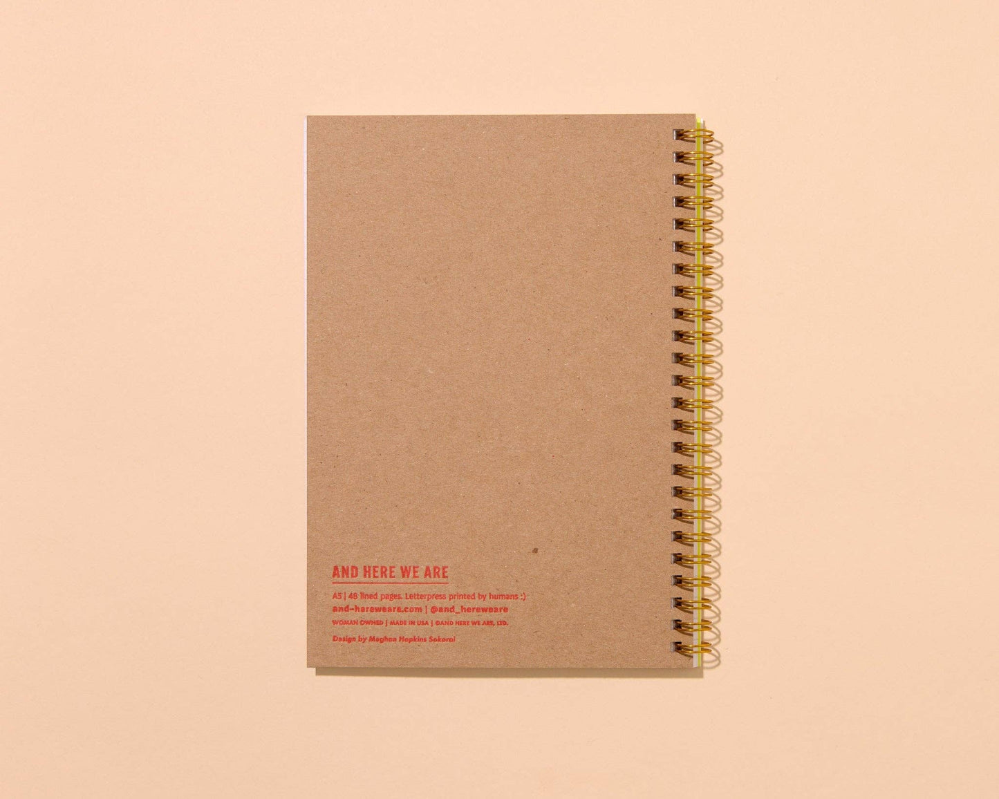 Letterpress A5 Spiral Notebook | Hot Dogs