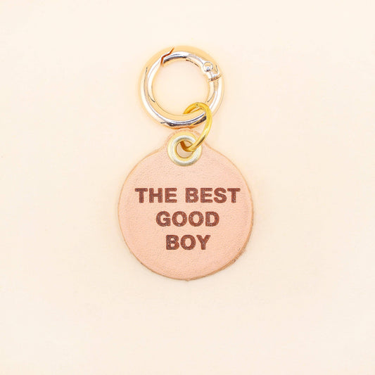 The Best Good Boy Pet Tag | Top-Grain Leather