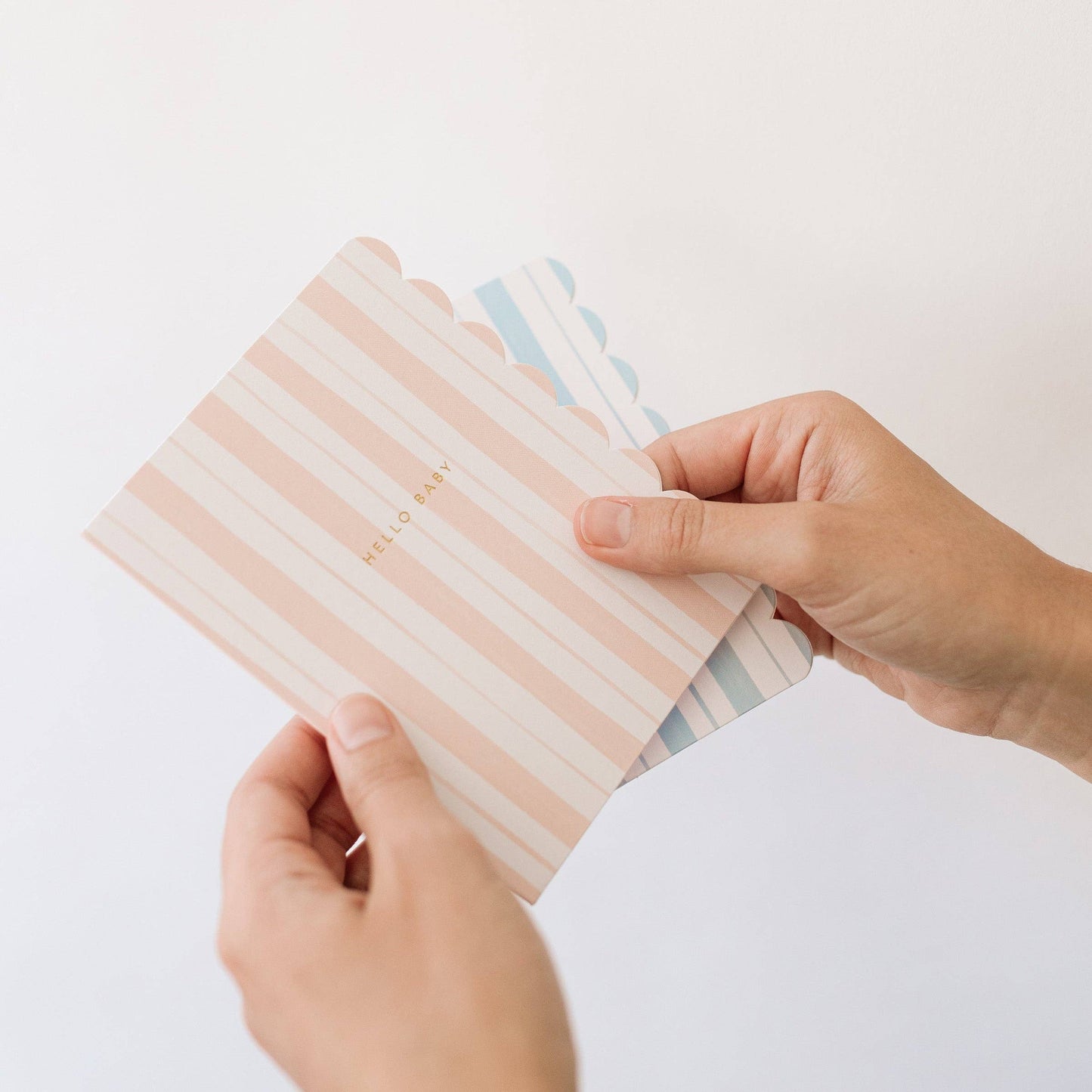 Baby Stripes Pink Greeting Card