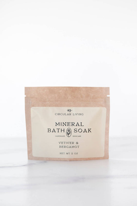 Mineral Bath Soak Sachet | Vetiver & Bergamot