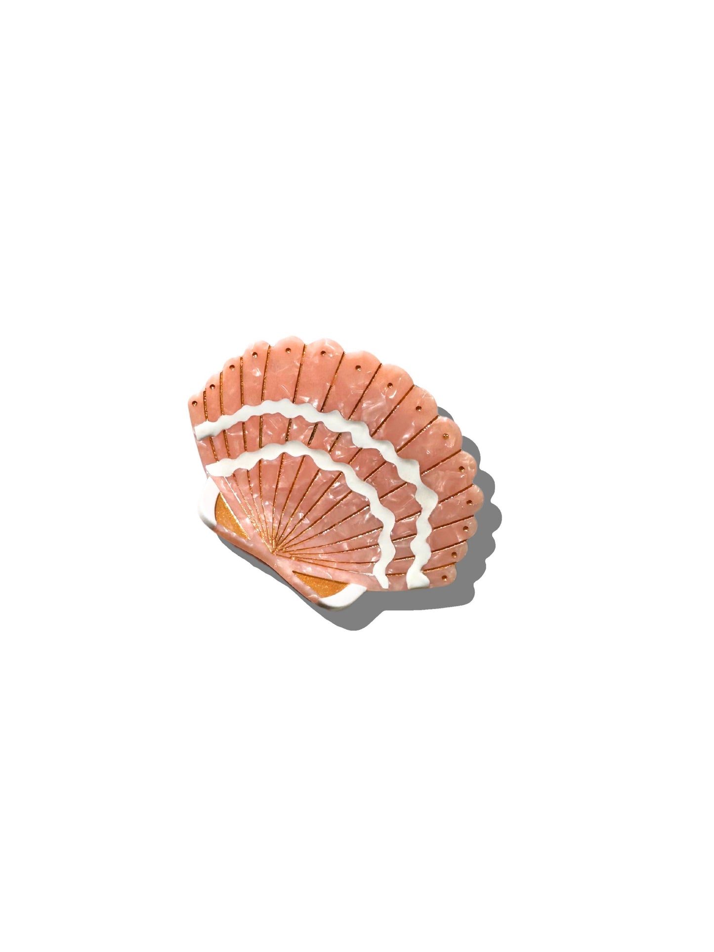 Hand-painted Seashell Claw Hair Clip | Eco-Friendly: Blue
