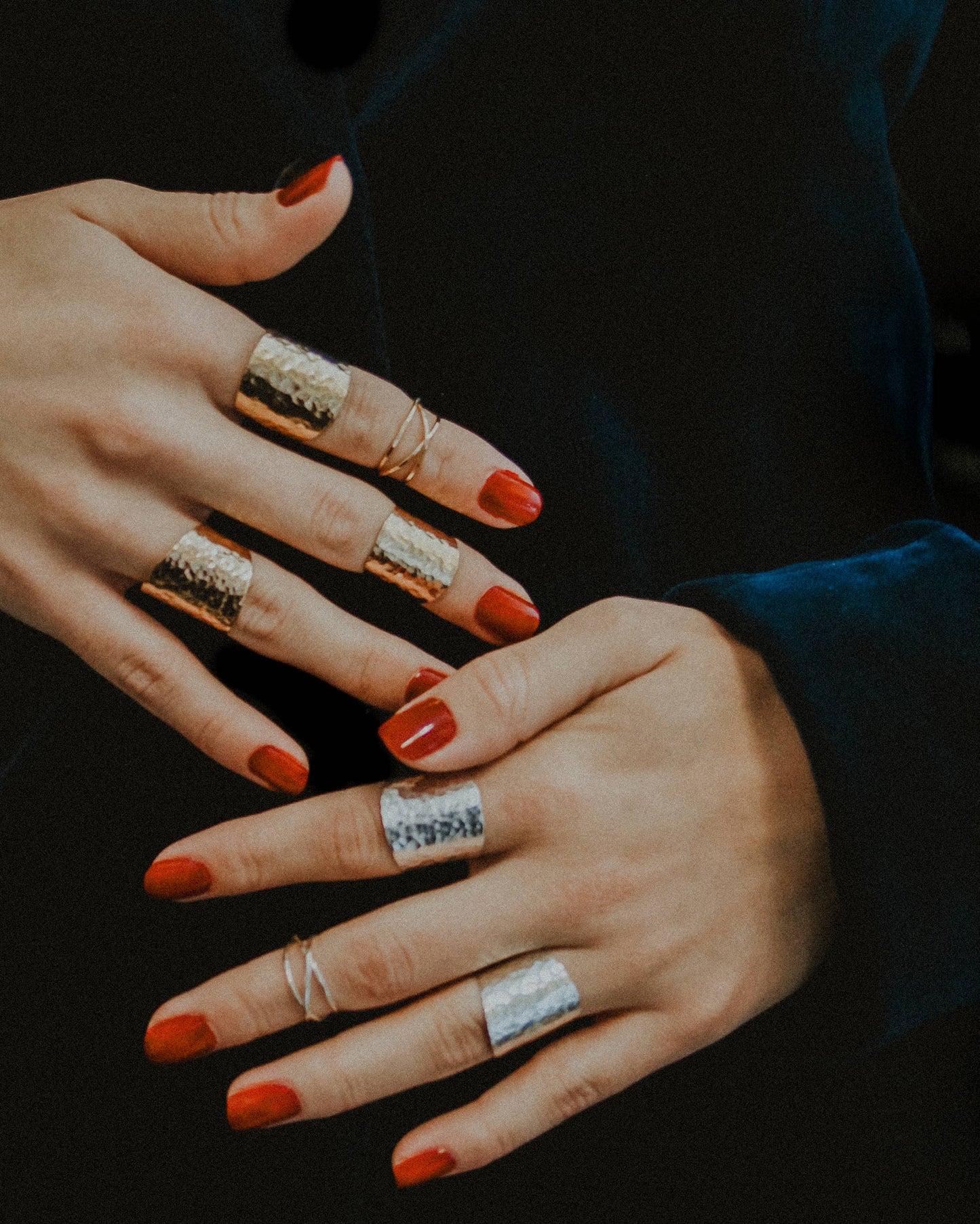 Small Wraparound Ring, Sterling Silver: Smooth / 8 / Thin