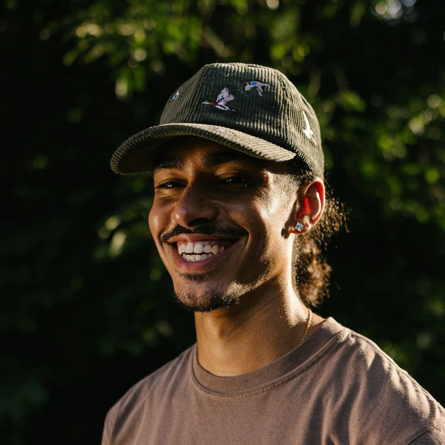 Ducks Corduroy Hat: Olive