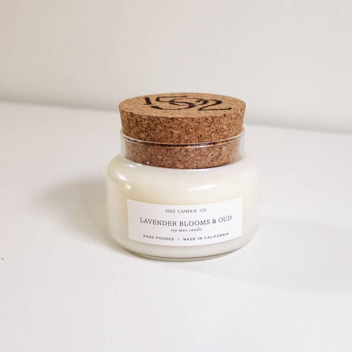 1502 Apothecary Jar Candle | Lavender Blooms & Oud
