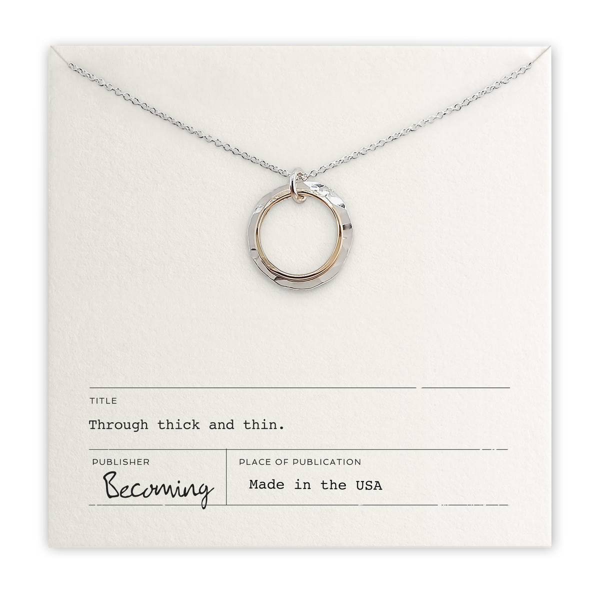 Through Thick & Thin Circles Necklace 