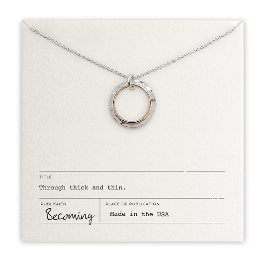 Through Thick & Thin Circles Necklace 